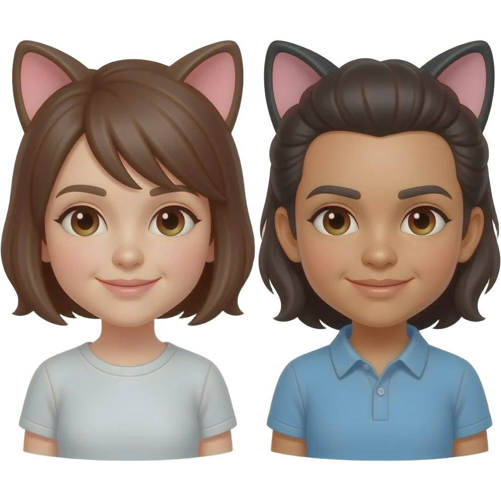people with cat ears emoji