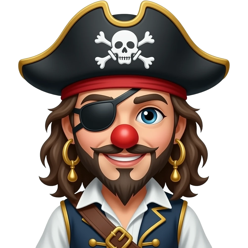Pirata palhaço emoji