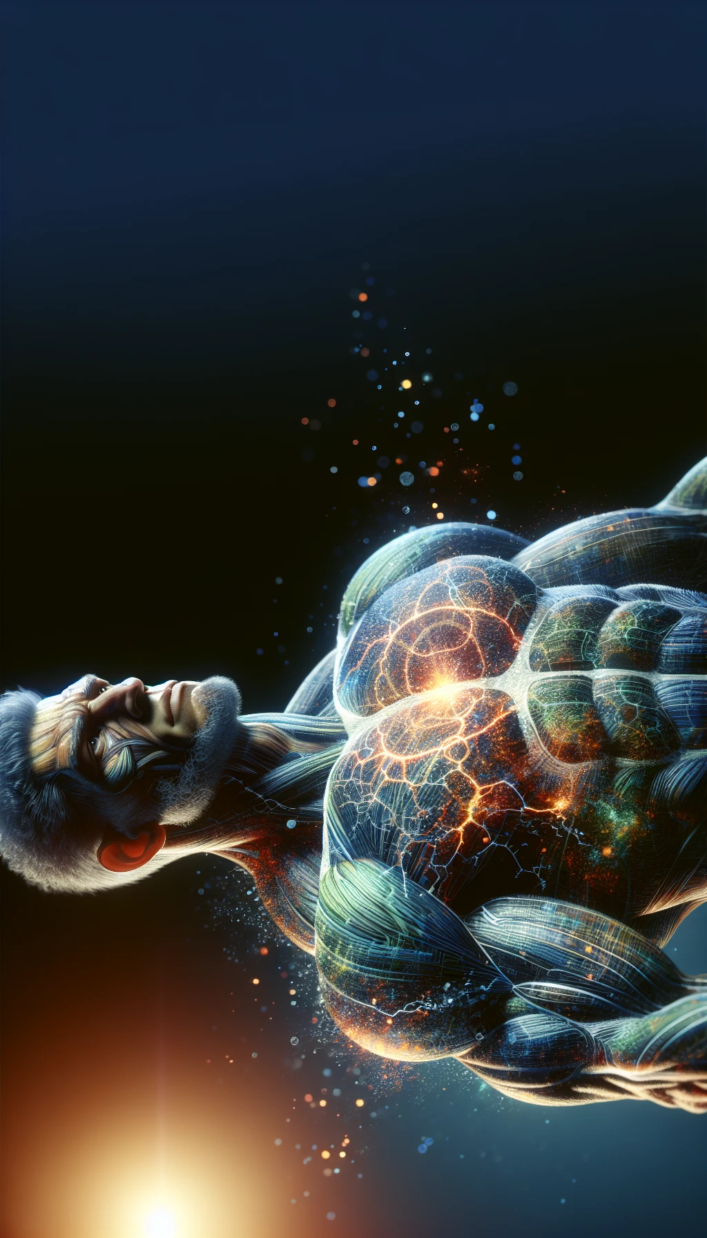 un uomo forte e in salute che esprime potere grazie al suo testosterone, iperrealistico 4k emoji