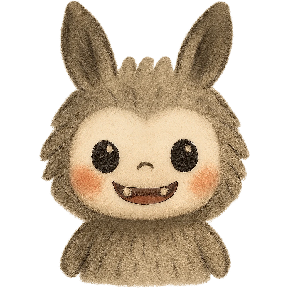 Labubu toy as an emoji, soft and whimsical, ghibli style emoji