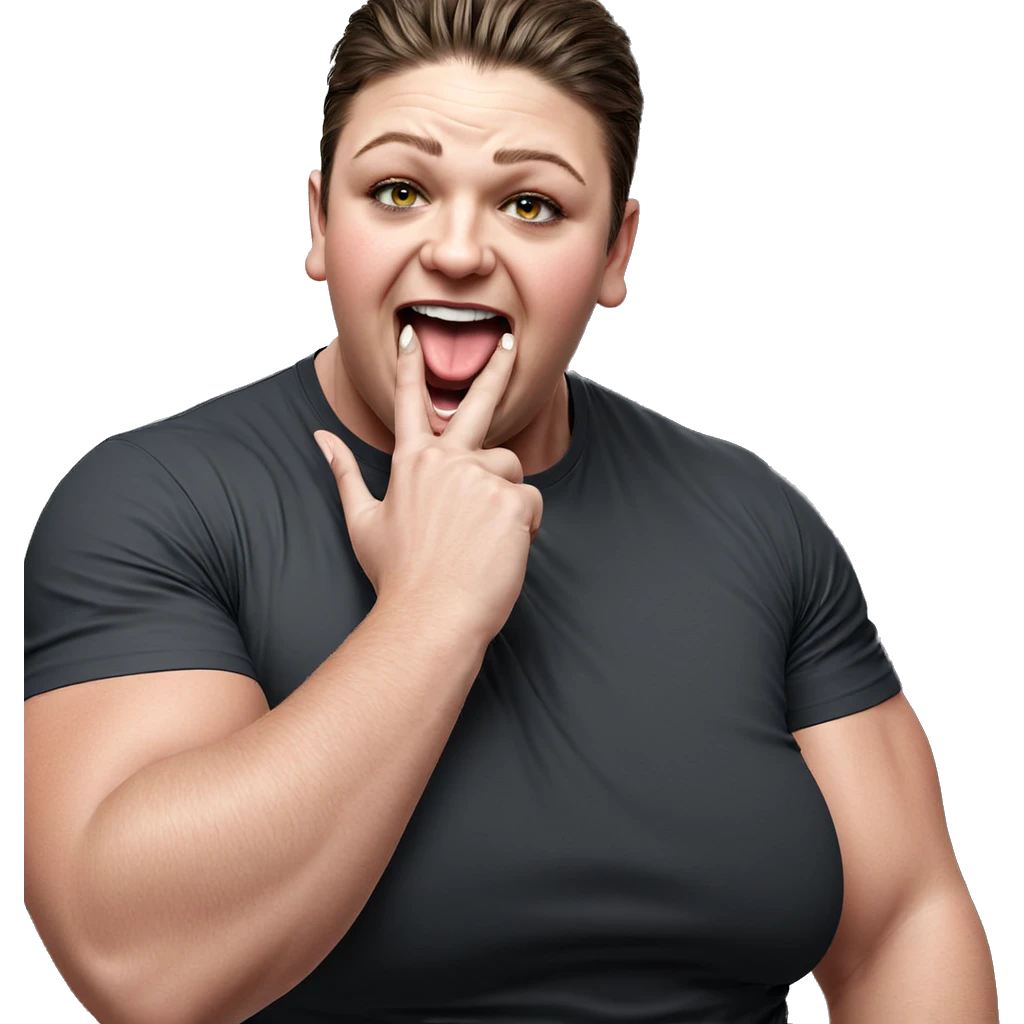 muscular male tongue out meme emoji