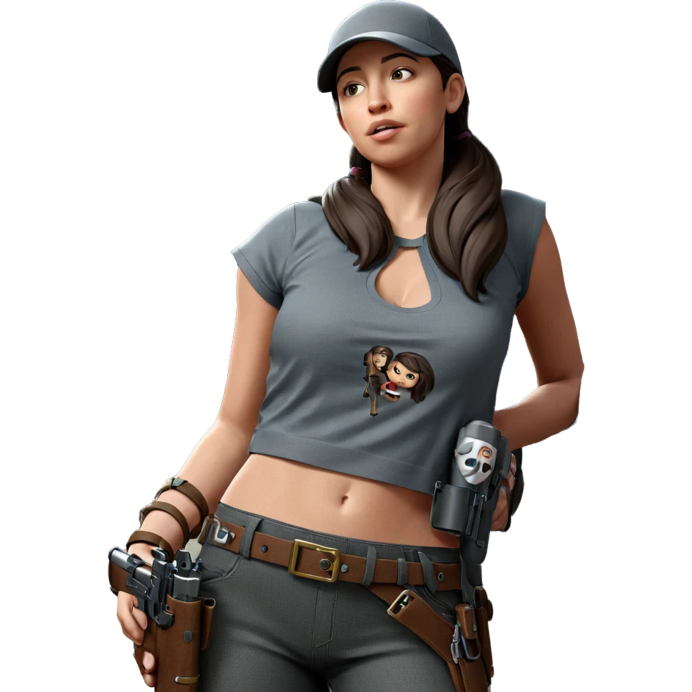 brave girl with gun emoji