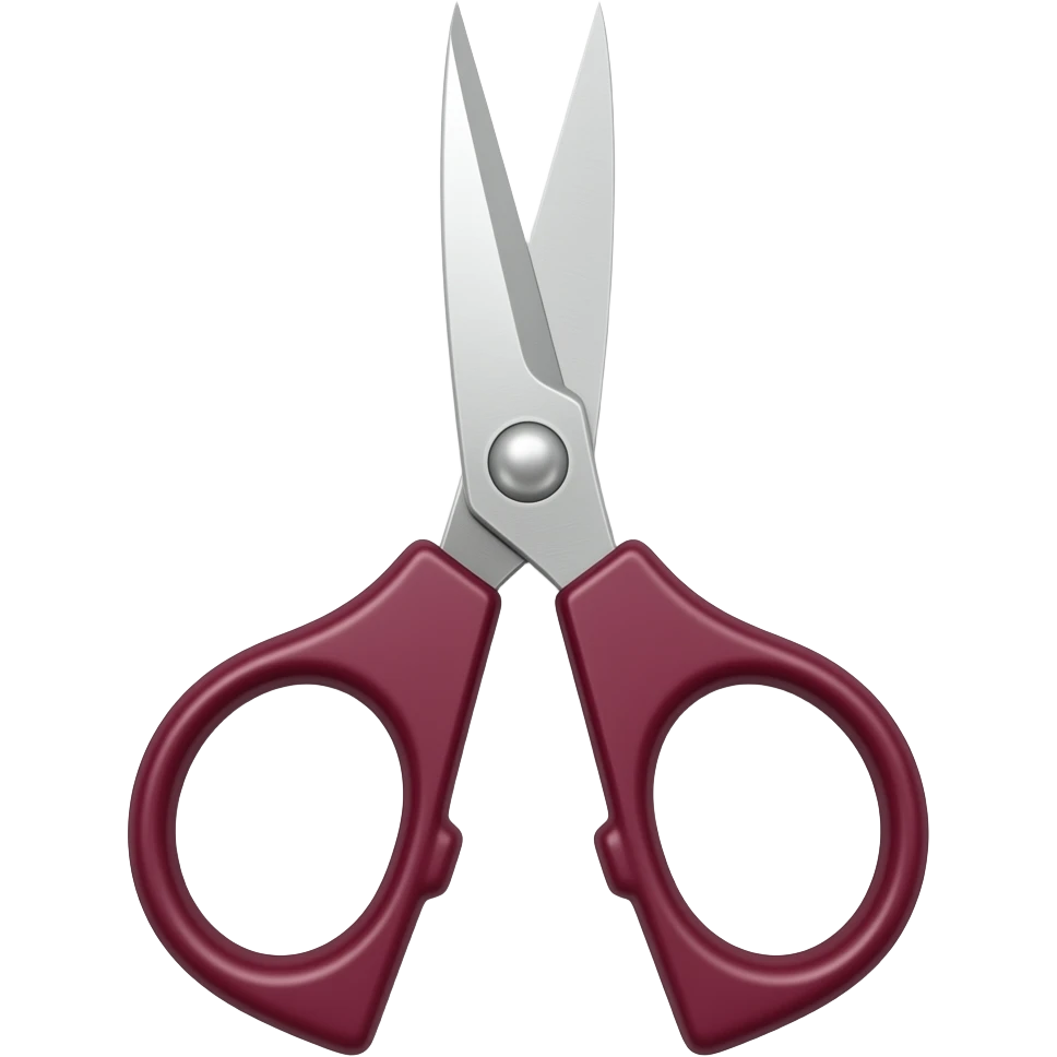 tesoura fechada profissional bordô emoji