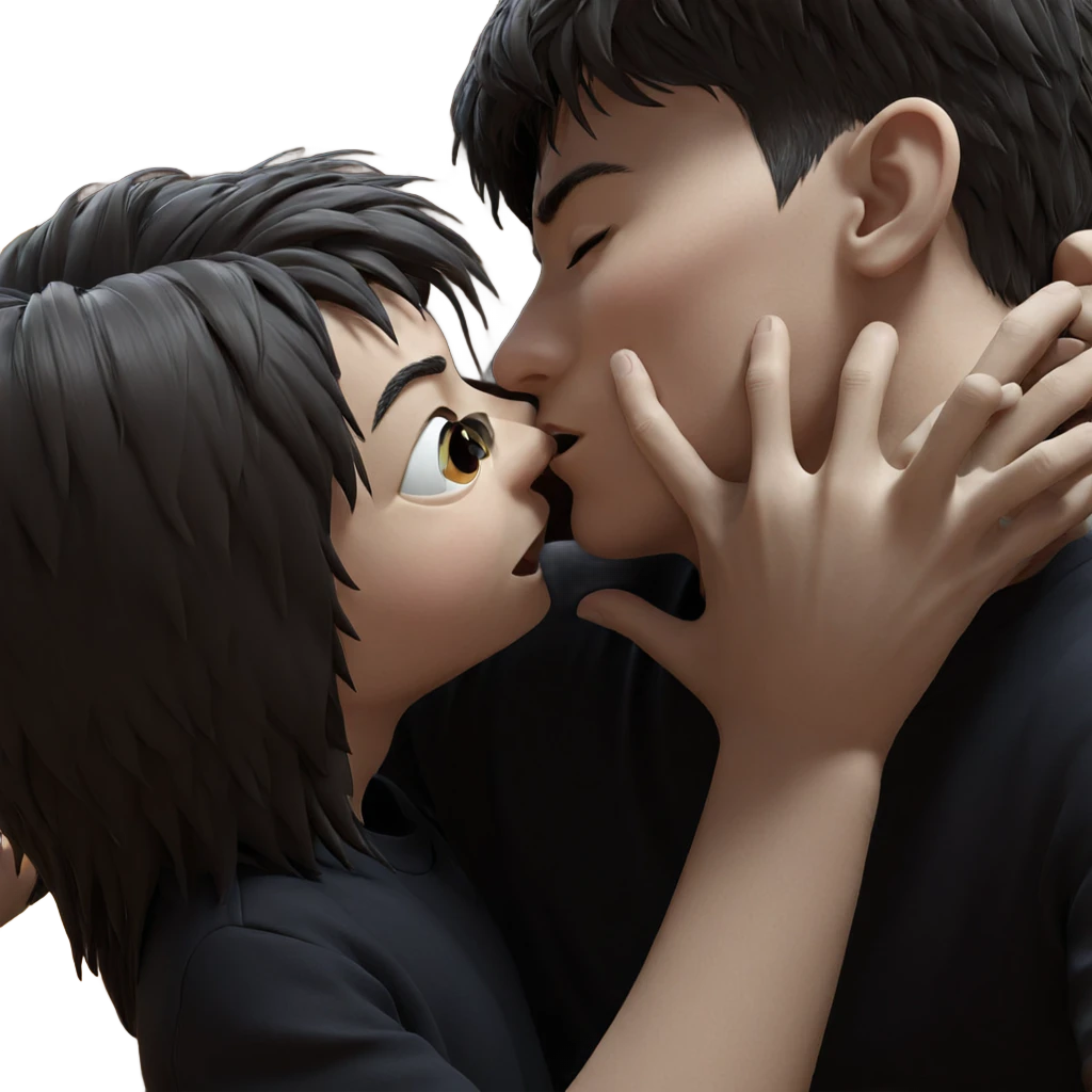 intimate moment between two boys emoji