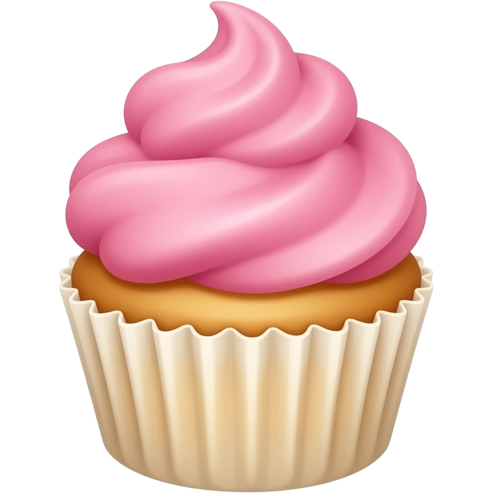 Cupcake with pink icing emoji