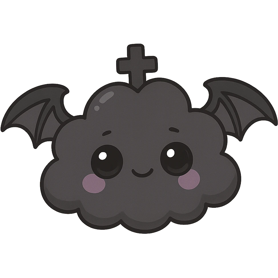 pastel goth black object emoji
