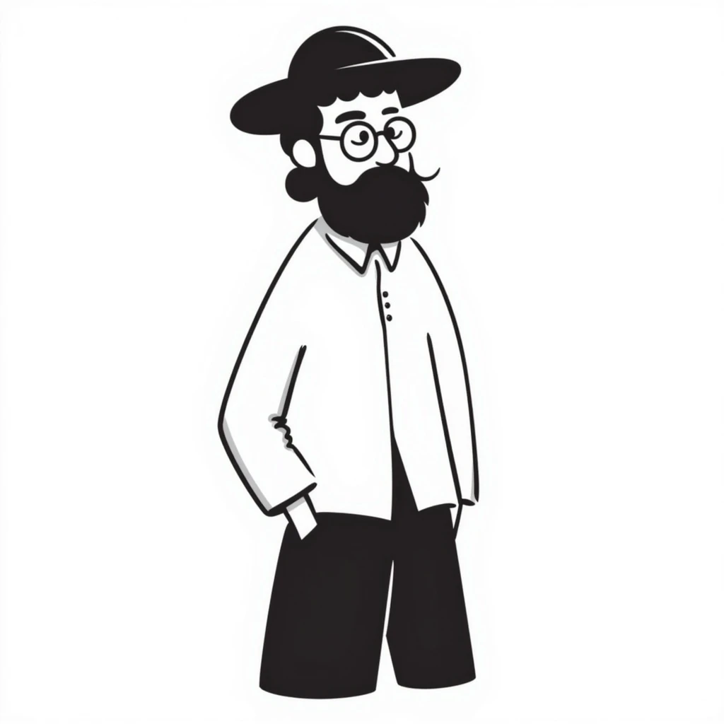 man with hat, beard, and glasses emoji