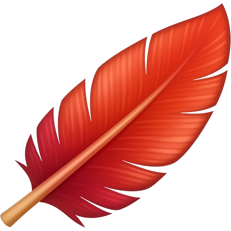 Red feather emoji