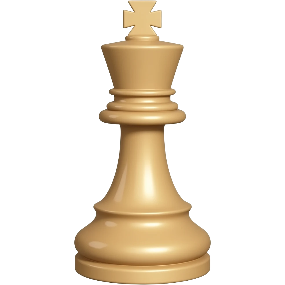 Tall 3d tan chess piece iOS emoji