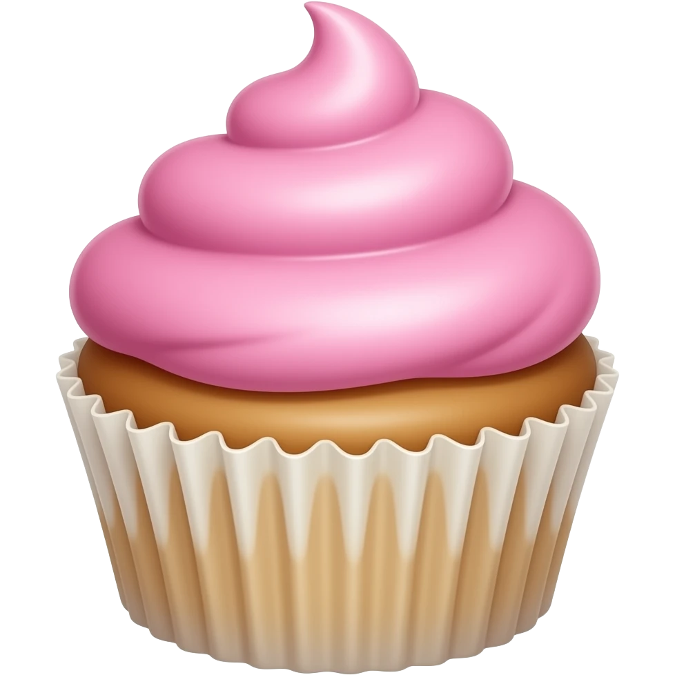 Cupcake with pink icing emoji
