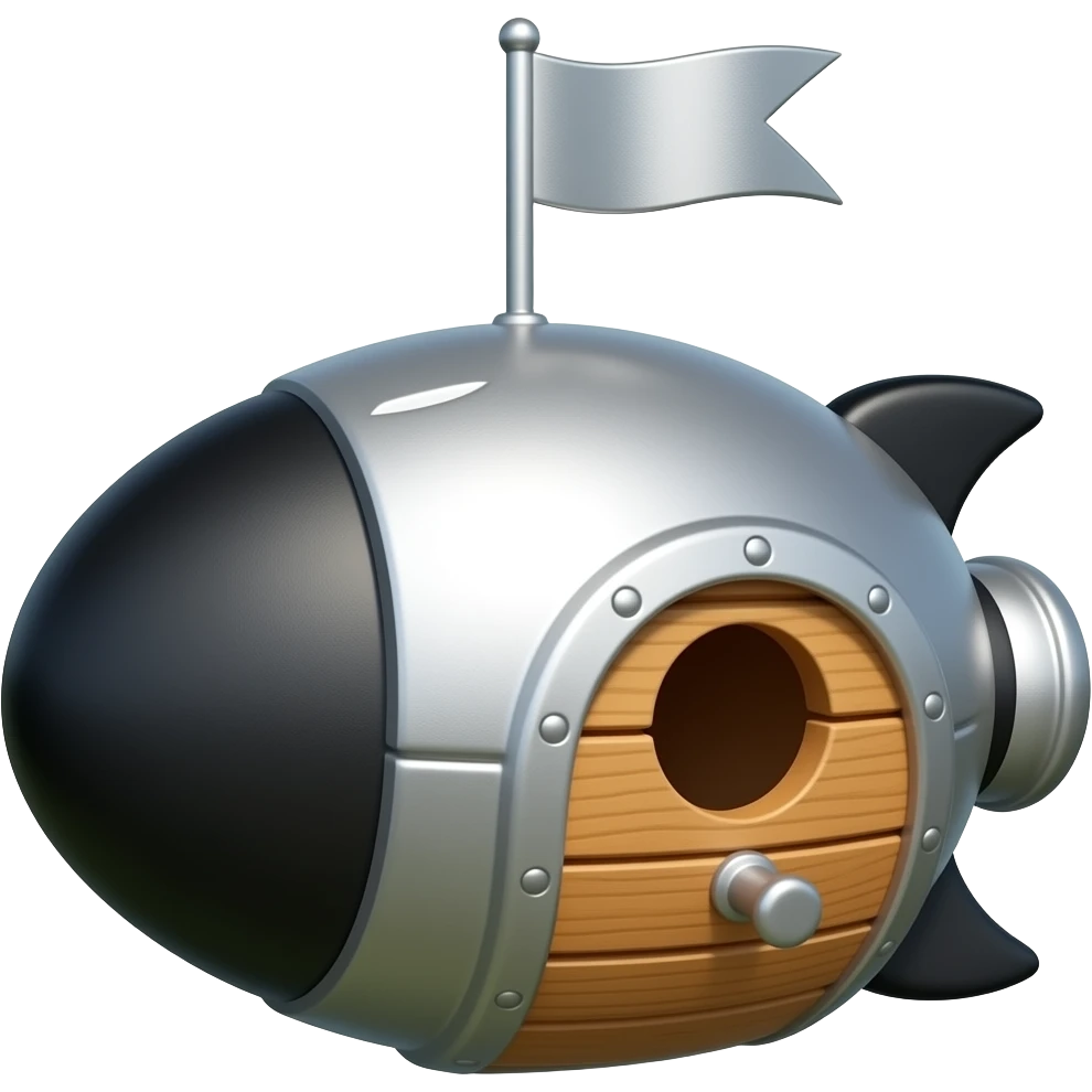 Spaceship themed birdhouse emoji