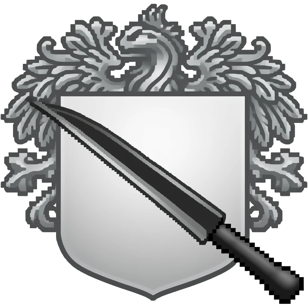 герб серп черный  гиральдика пиксель emoji