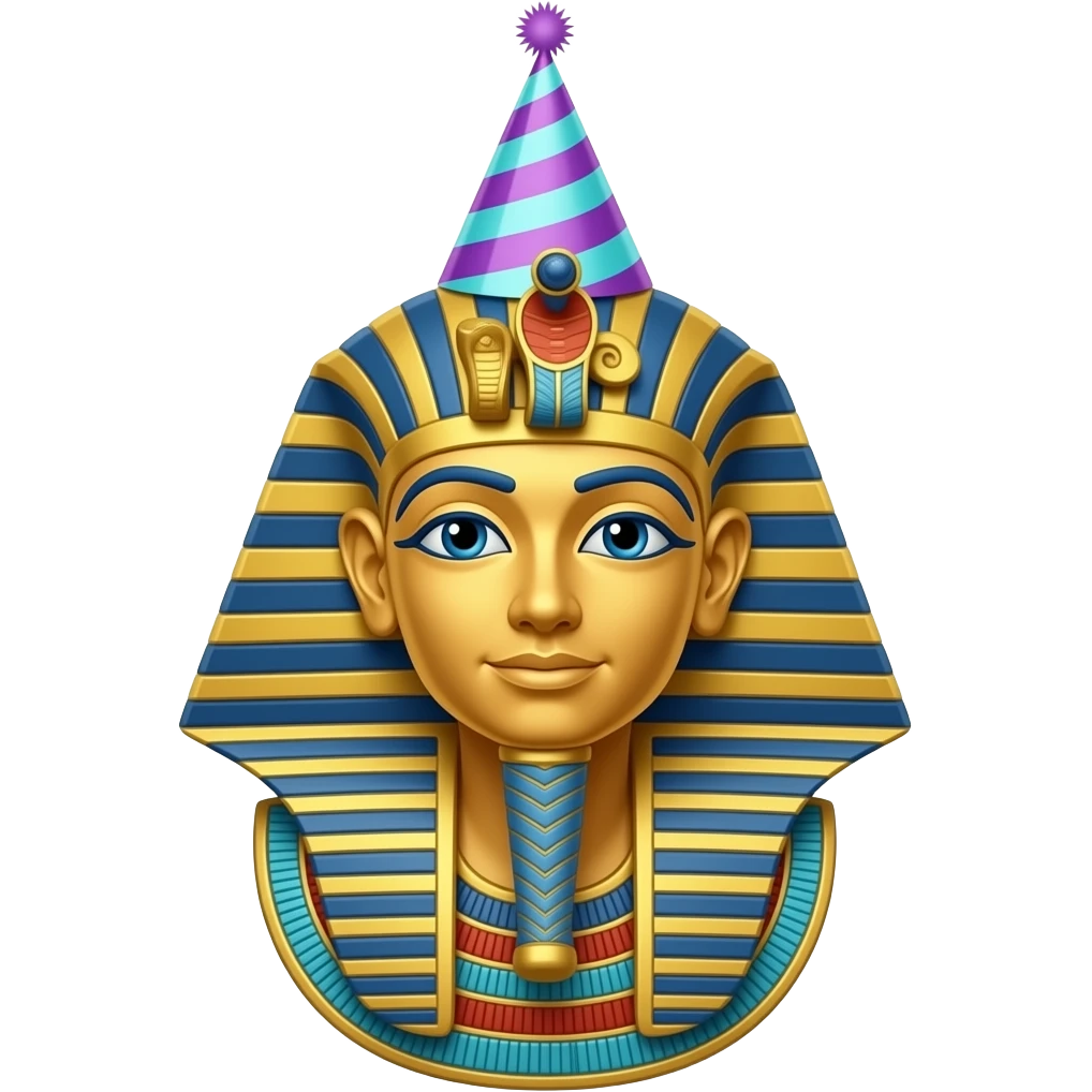 pharoah with party hat emoji