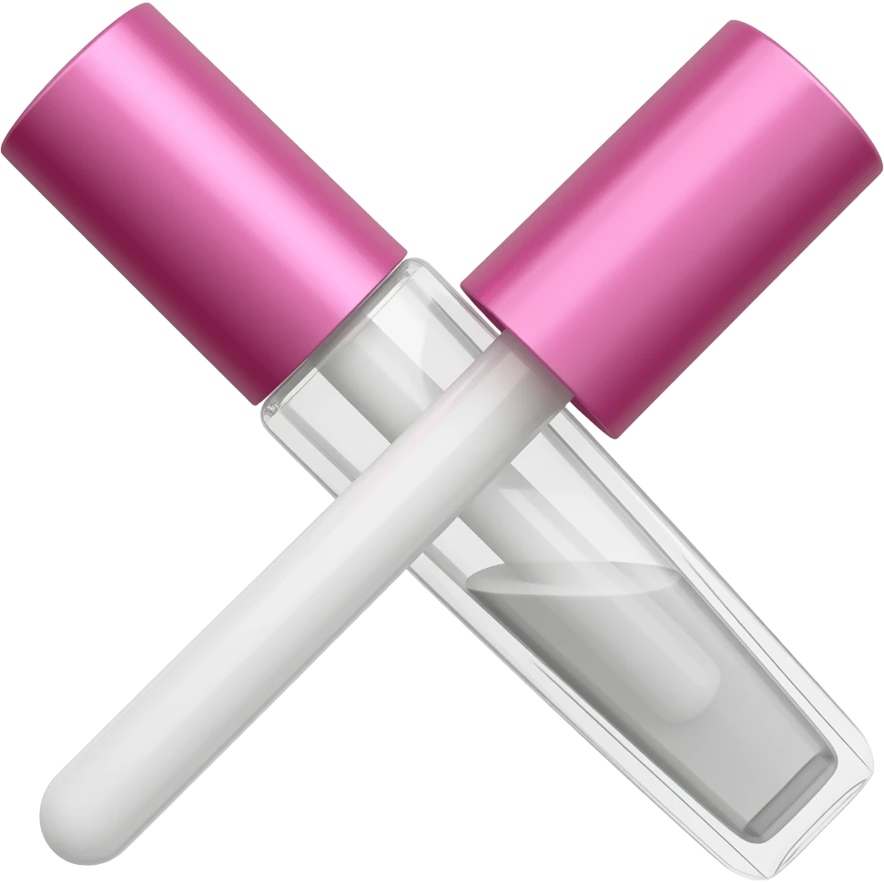 lash serum with pink top and clear inside emoji