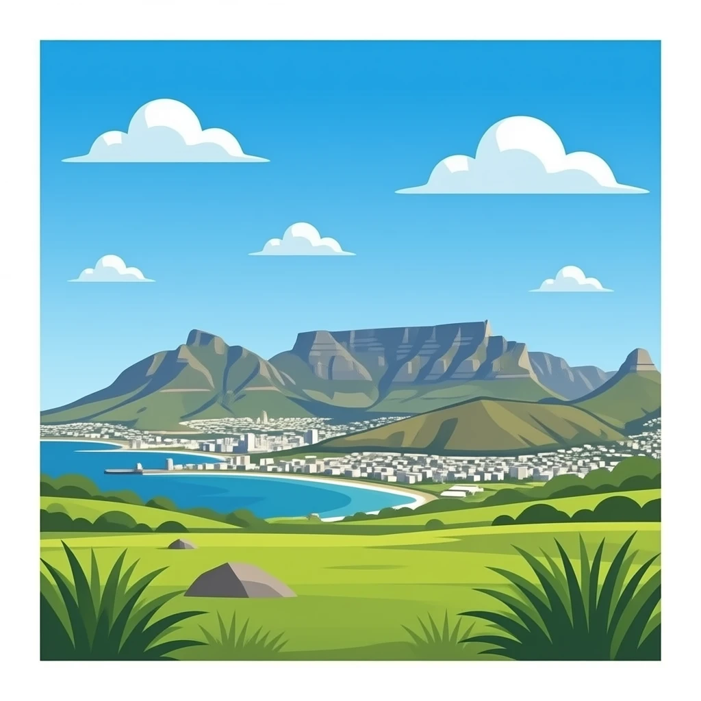 table mountain, cape town, south africa emoji