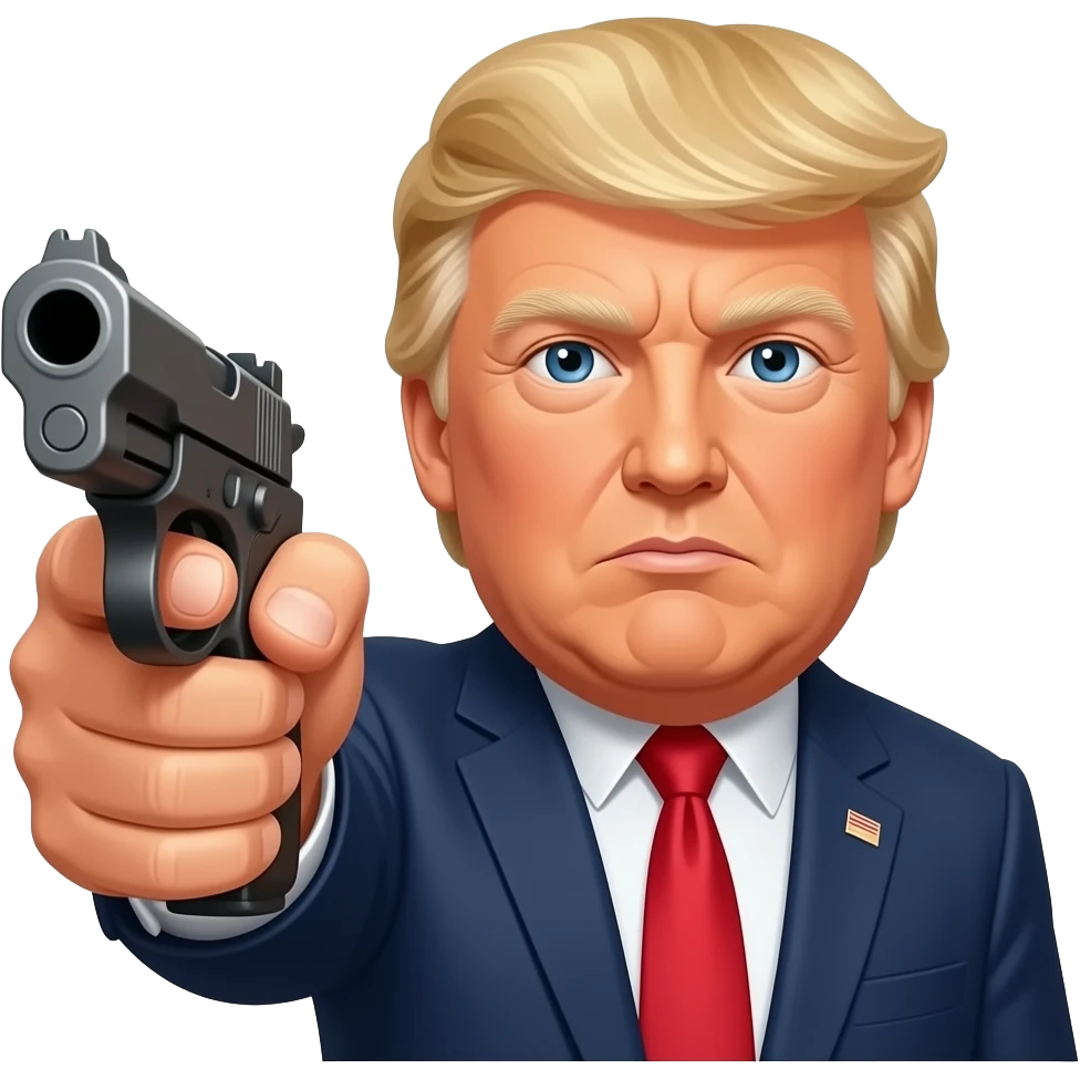 donald trump with gun emoji