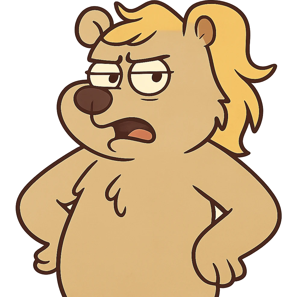 blonde grizzly bear emoji