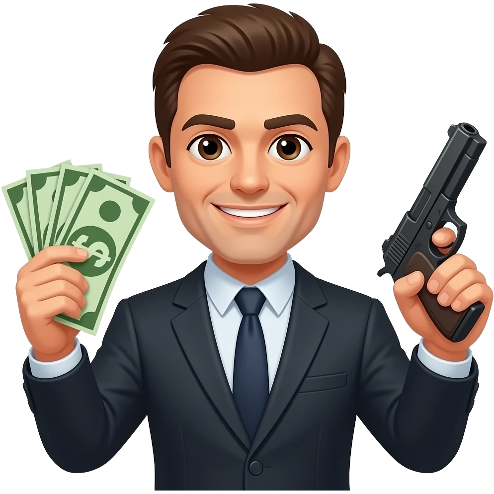 Ek man paisa ki gun leke emoji