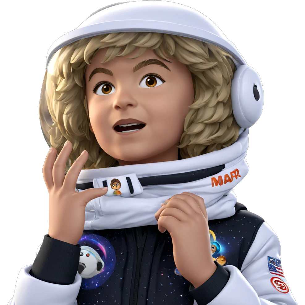 girl in space jacket outdoors emoji