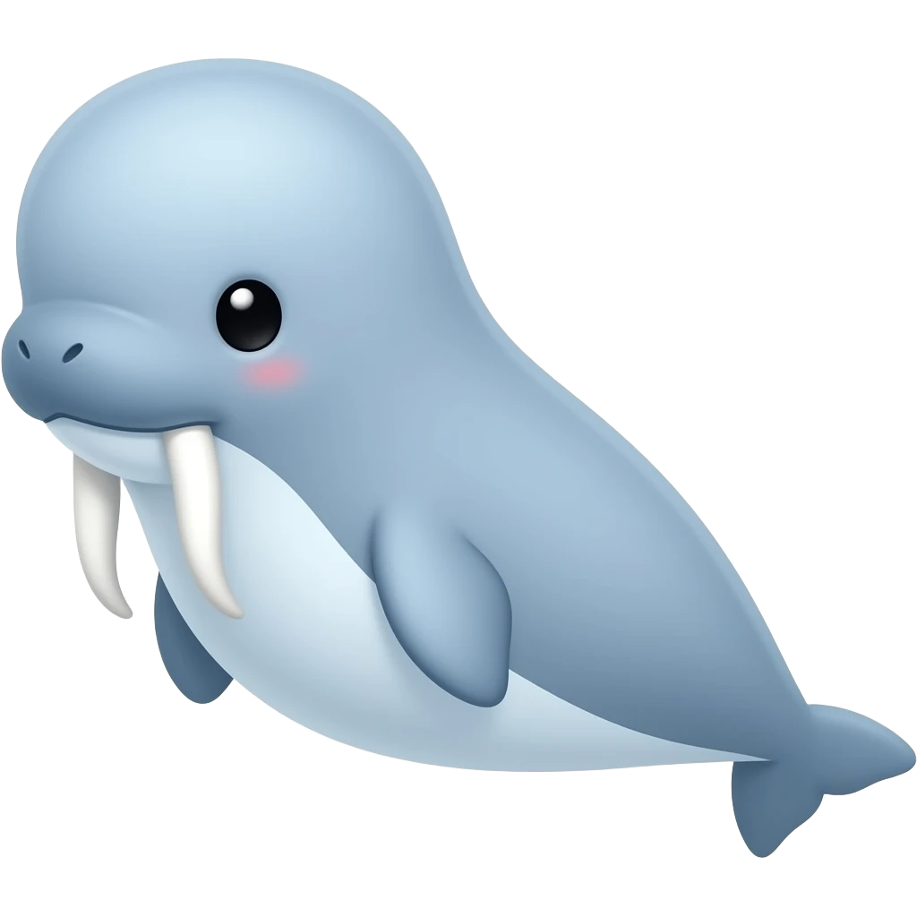 Cartoon 2d narwhal emoji