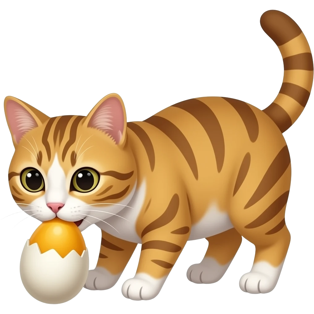 eat egg cat emoji