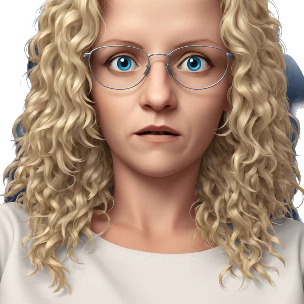 blonde girl with blue eyes emoji