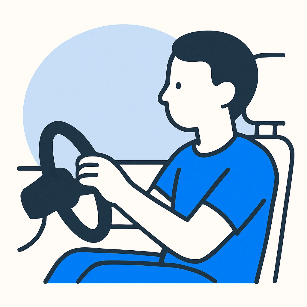 person driving a car emoji