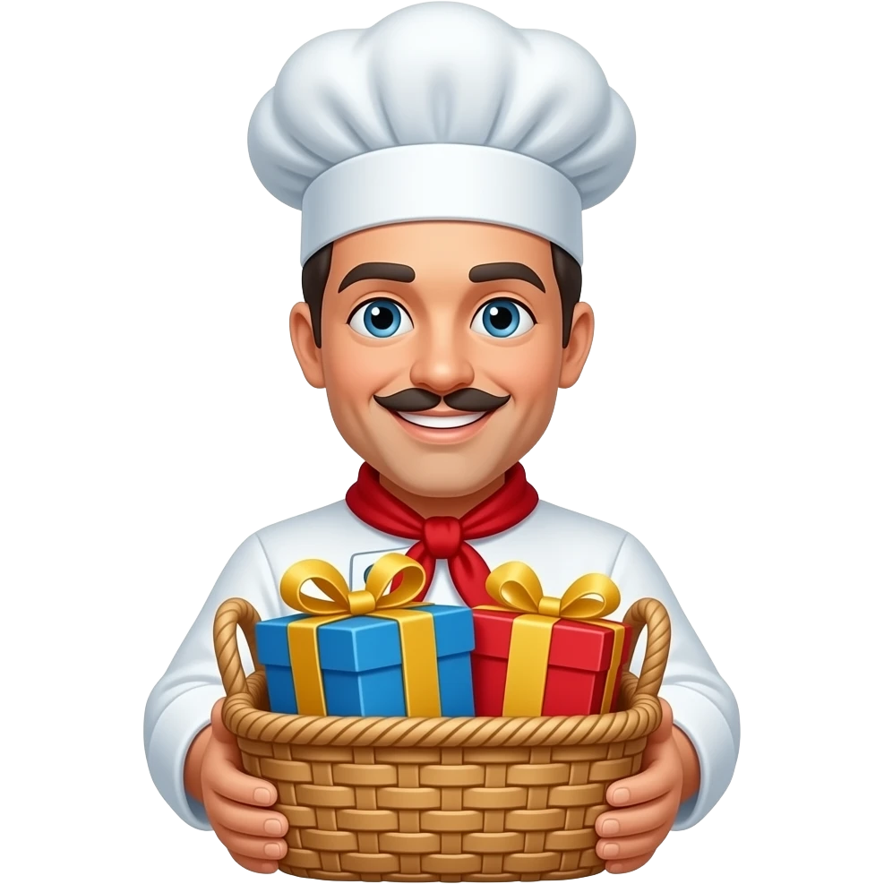 Chef holding gift basket emoji