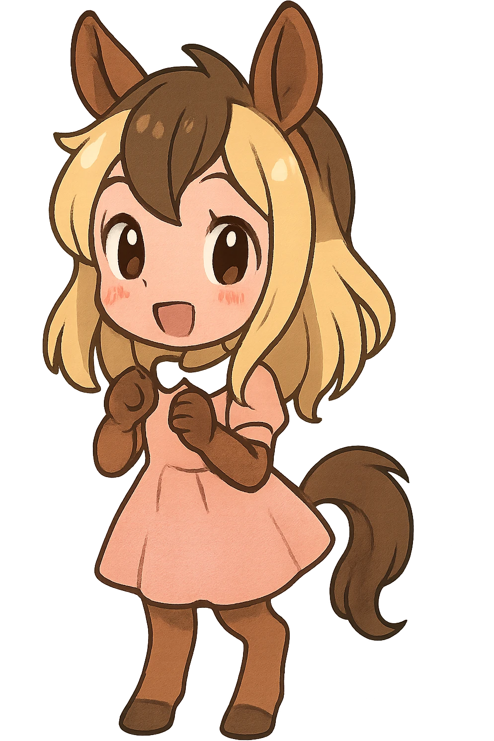 cute horse girl with blonde hair emoji