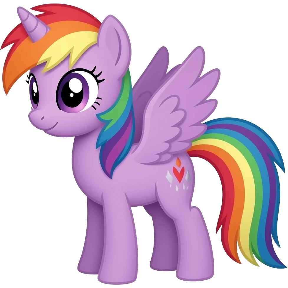 Emojim saçları rengarenk bir my little pony emoji