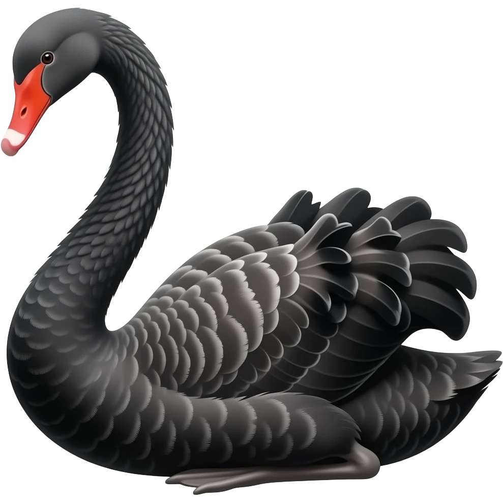 🦢make this emoji as it is but in black colour emoji