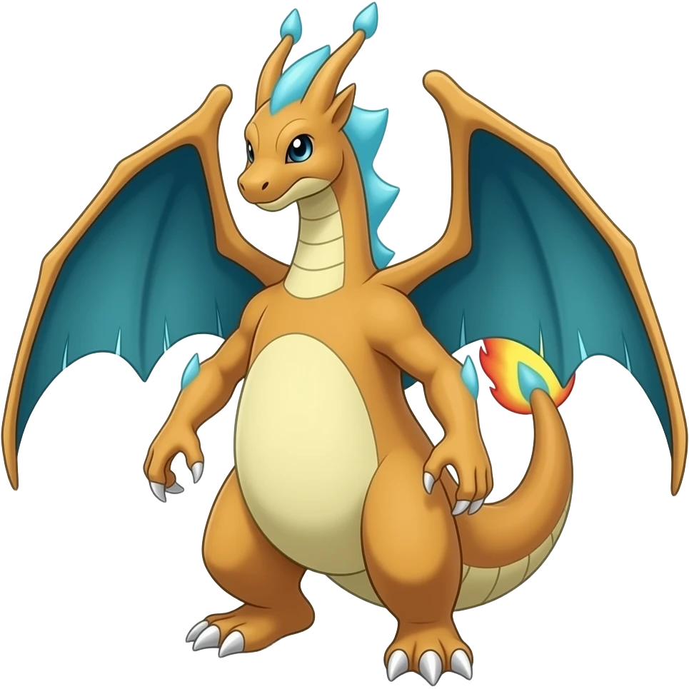 Gabite-ExVeemon-Latias-Flamedramon-fusion-Fakémon-hybrid-creature, Full body emoji