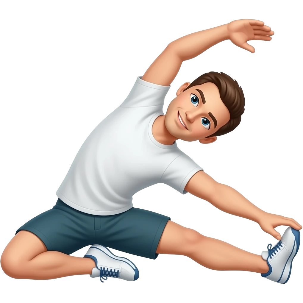 Man stretching emoji