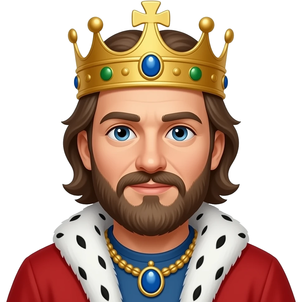 king with little longhair emoji