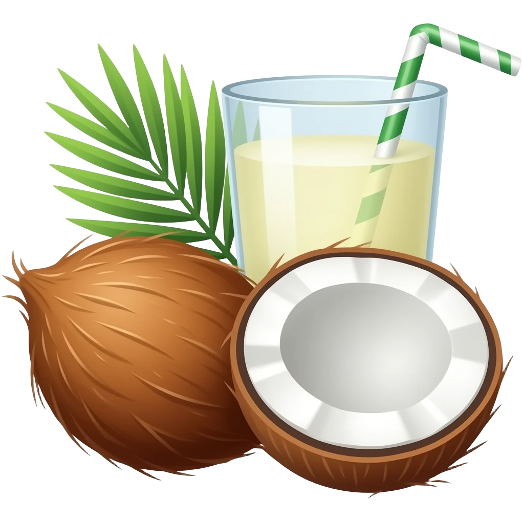 Now make me coconut juice emoji
