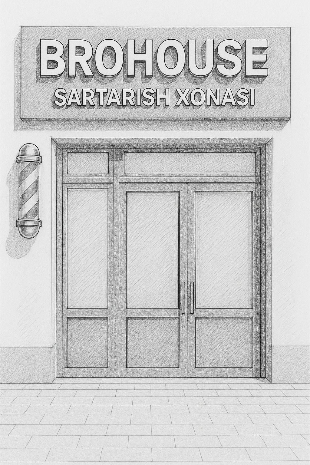 shu sartarosh xonani eshigi yopiq xolatda chizib bergin emoji