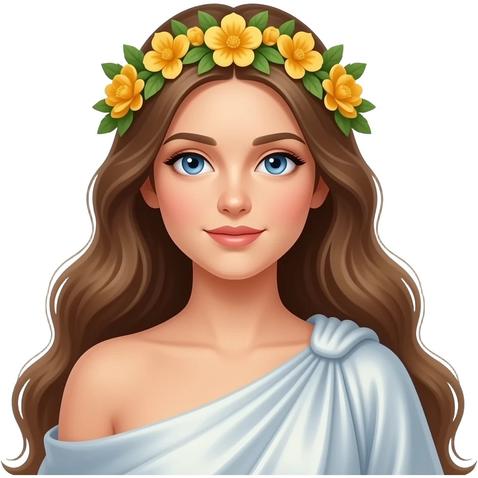 Garland goddess emoji