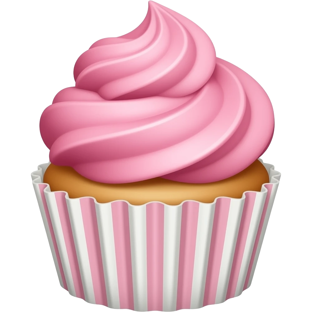 Cupcake with pink icing emoji