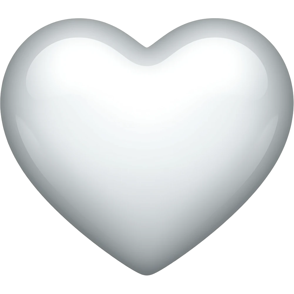 corazón blanco bonito emoji
