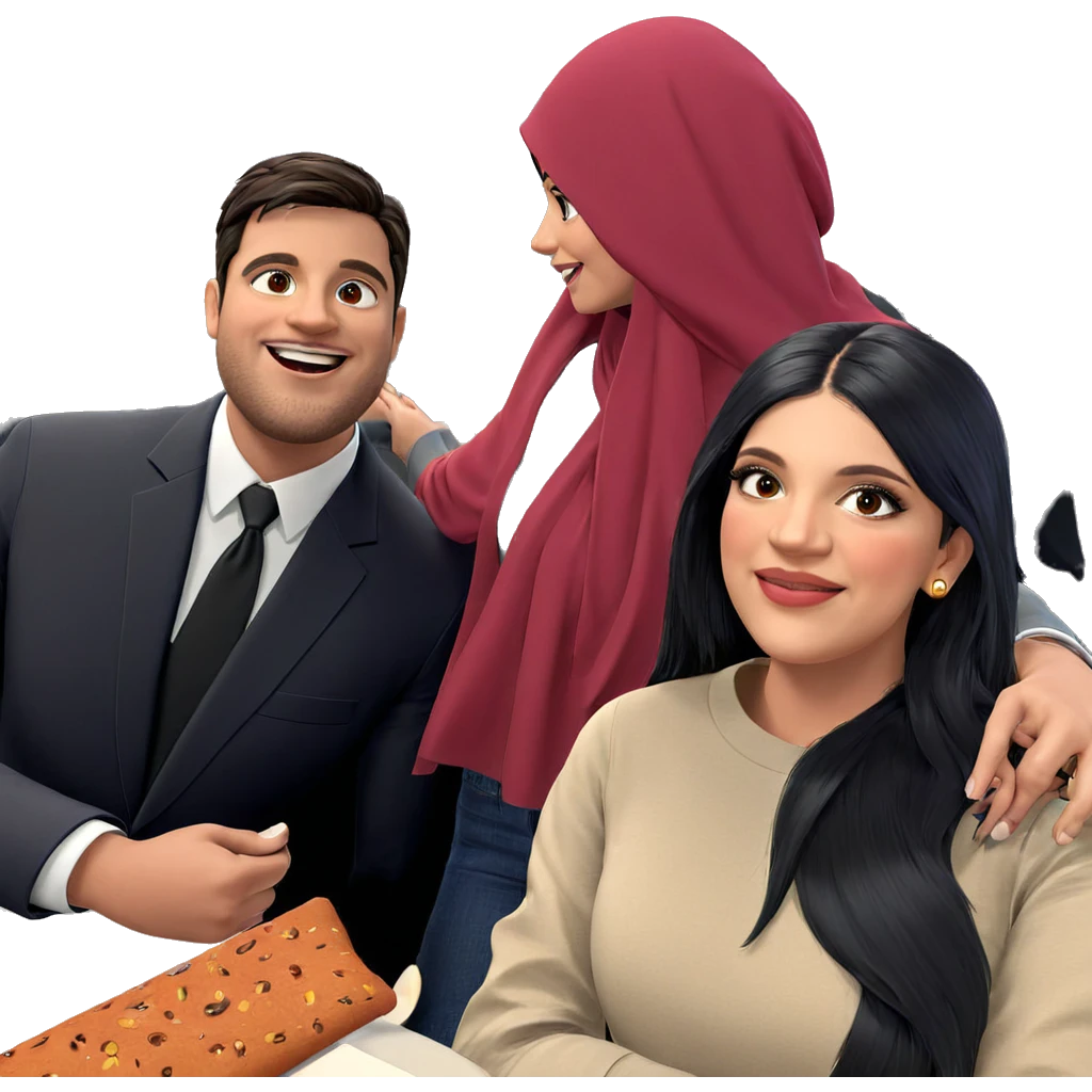 friends enjoying each other's company emoji