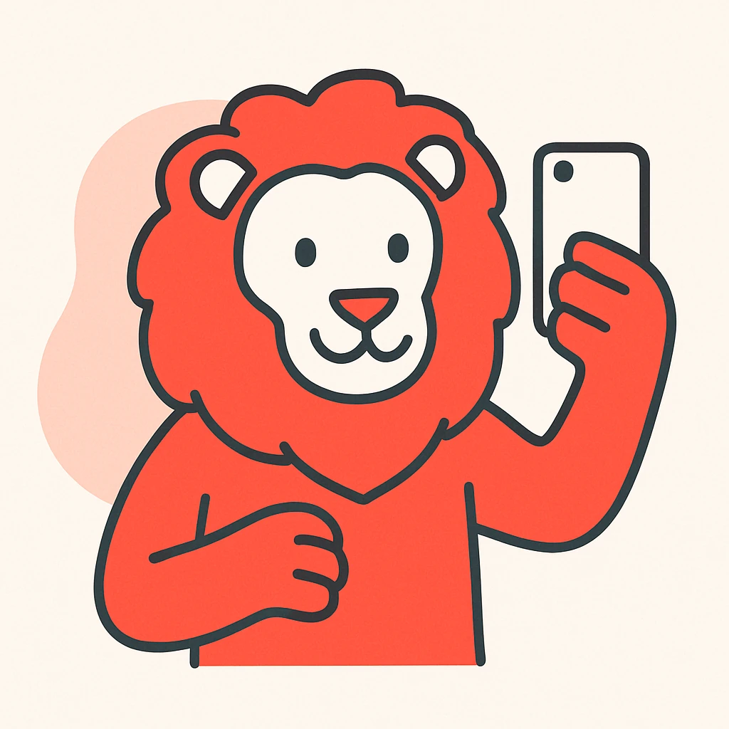 Selfie lion emoji