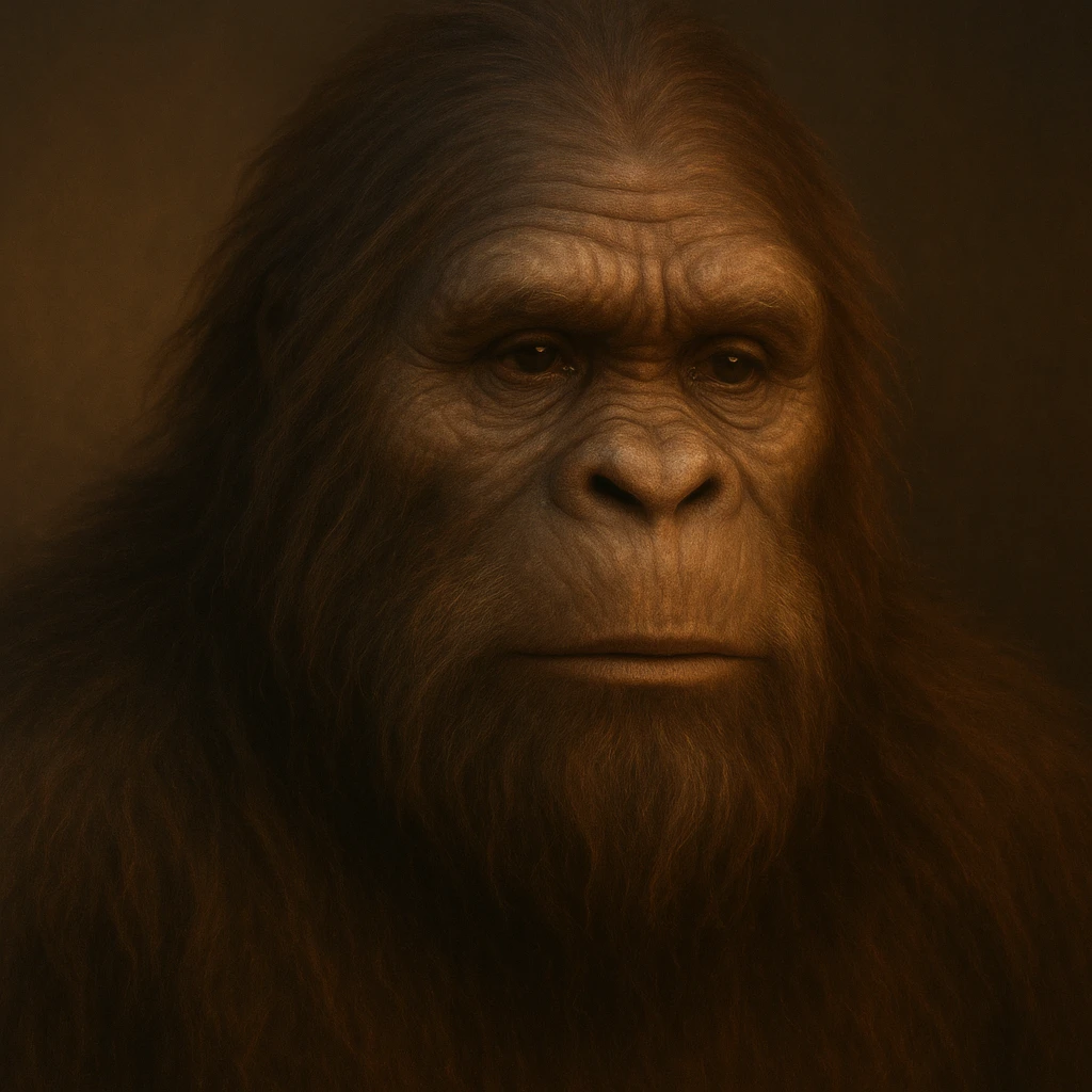 bigfoot head, smooth gradient fur, soft lighting emoji