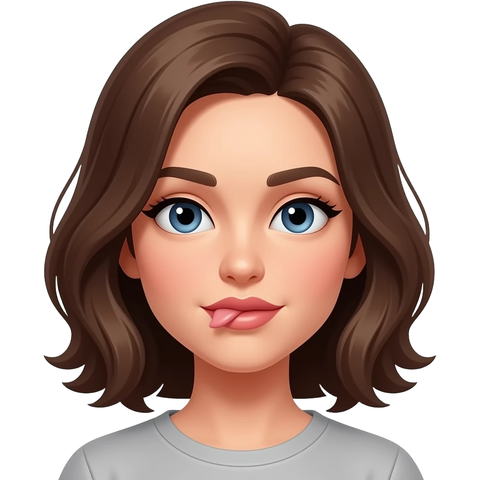 Emodji qui de mordille la lèvres et qui regarde avec passion emoji