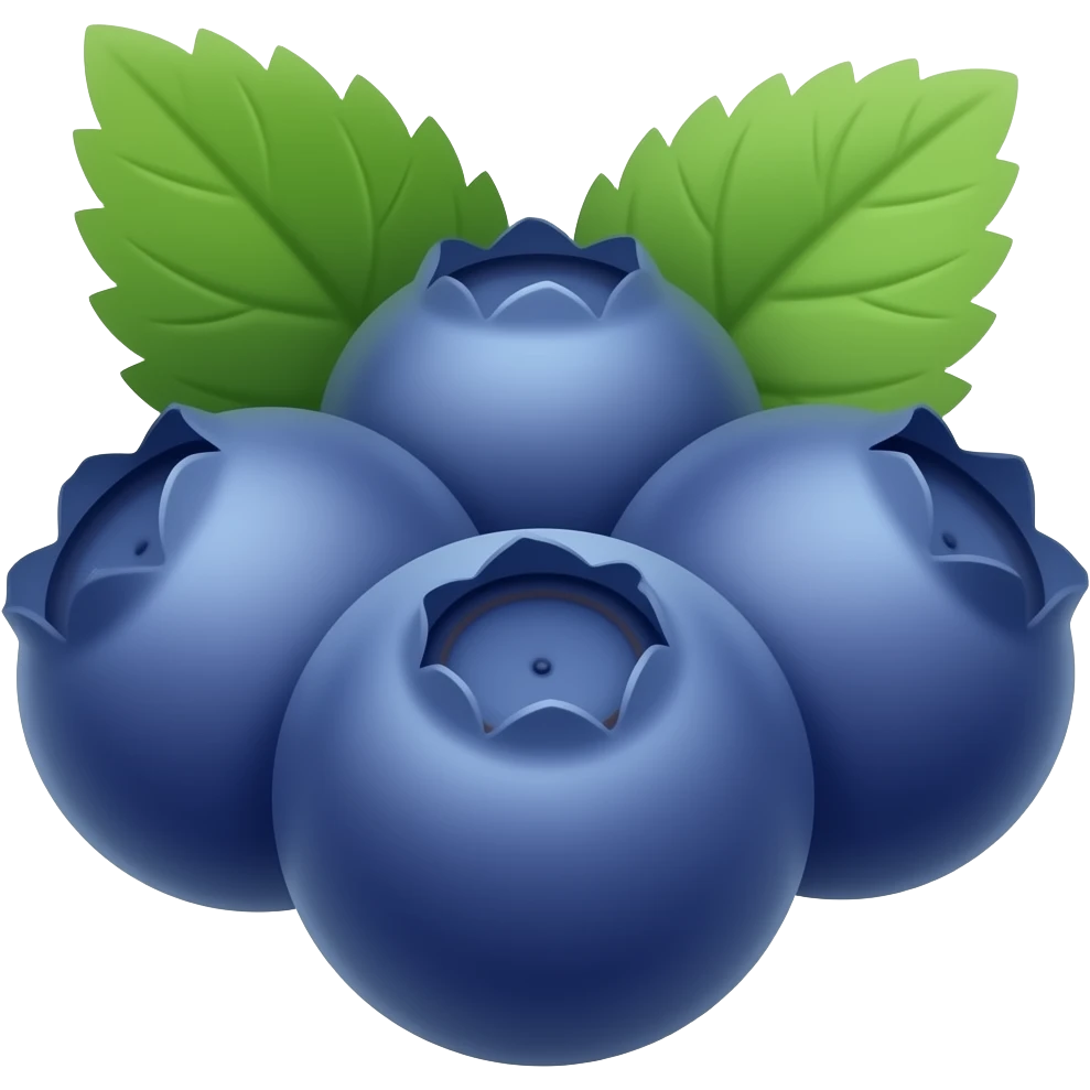 5 Blueberrys  emoji