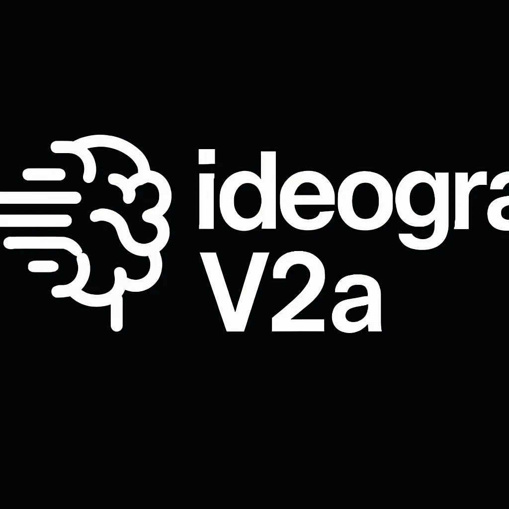 recreate this logo with text of "ideogram V2a", MAKE IT FIT IN SQAURE  emoji
