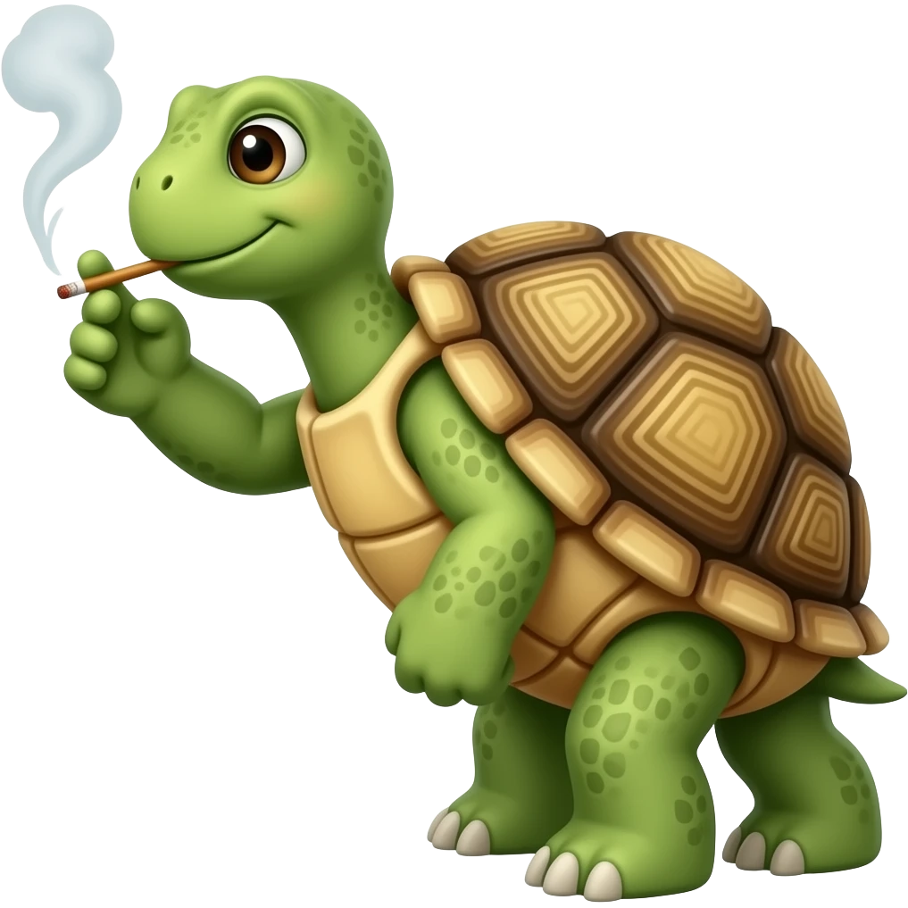 Smoking turtle emoji