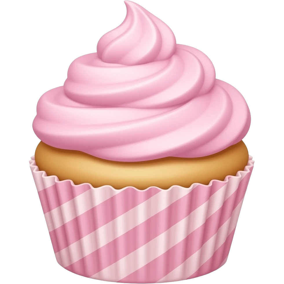 Cupcake with pink icing emoji