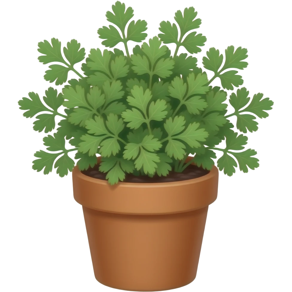 Coriander in pot emoji