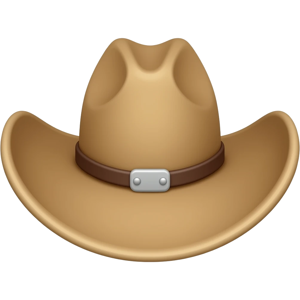 Cowgirl hat emoji