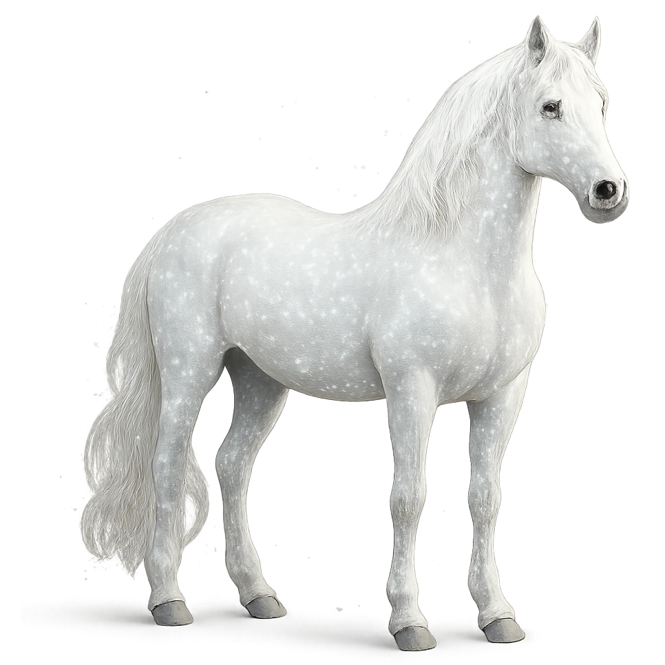 sparkly white horse emoji